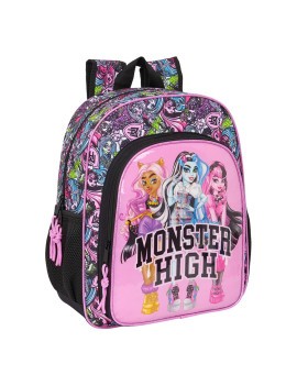 MOCHILA JUNIOR ADAPTABLE CARRO MONSTER HIGH "DRAMA"