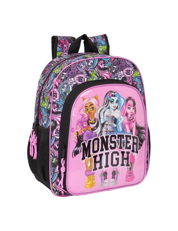 MOCHILA JUNIOR ADAPTABLE CARRO MONSTER HIGH "DRAMA"