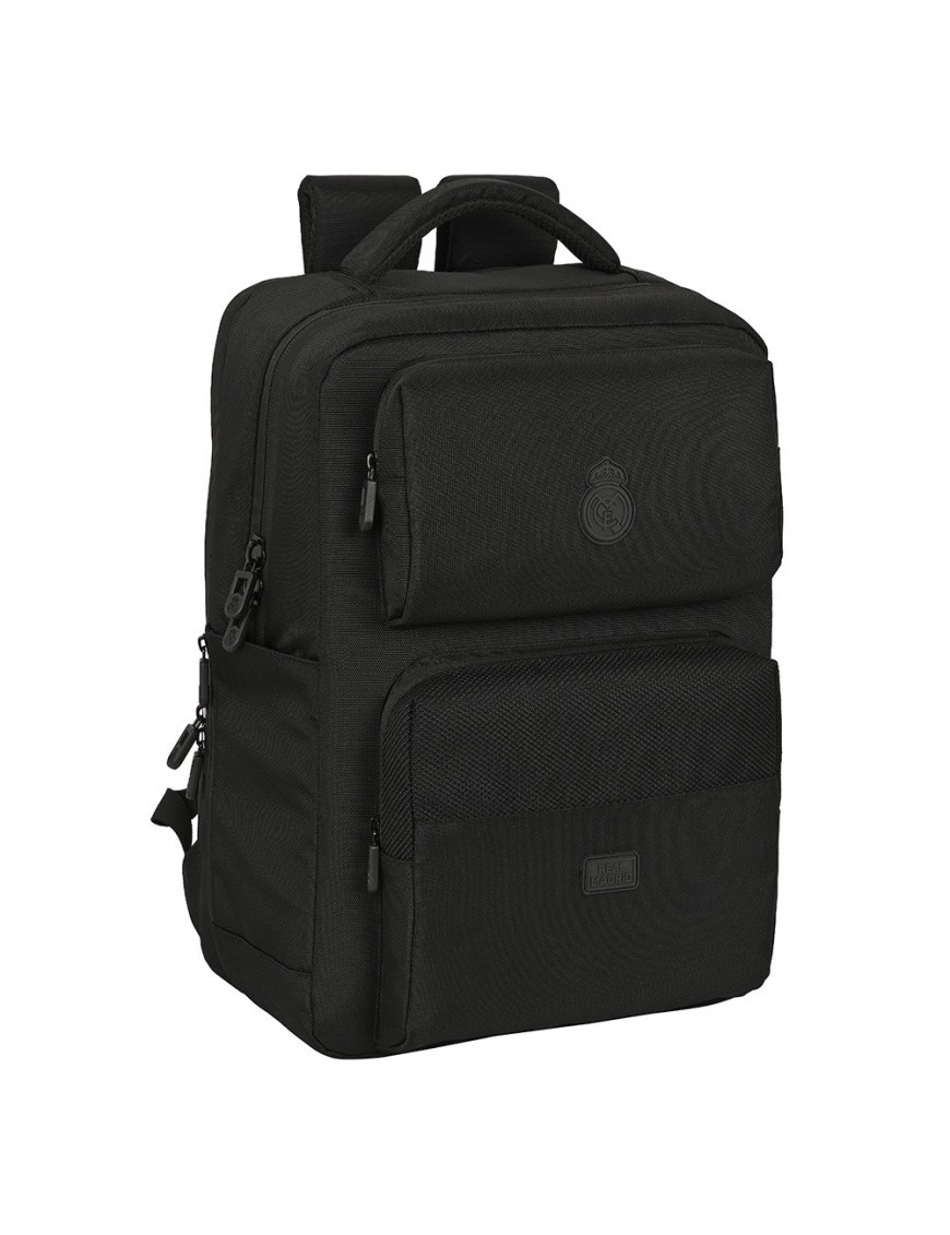 MOCHILA 2 BOLSILLOS PORTATIL 15,6''+USB REAL MADRID PREMIUM