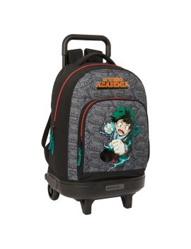 MOCHILA GRANDE C/RUEDAS COMPACT EXTRAIBLE MY HERO ACADEMIA