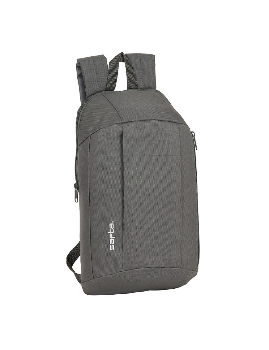 MINI MOCHILA BOLSILLO VERTICAL SAFTA GRIS HUMO