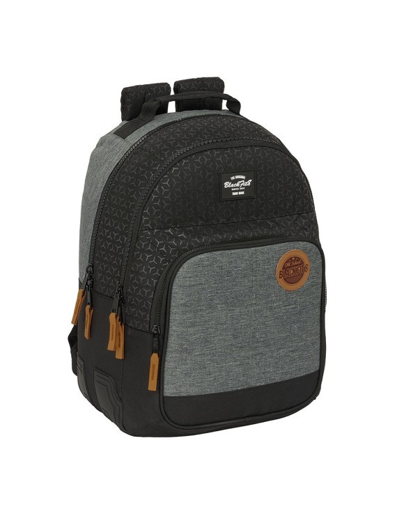 MOCHILA DOBLE ADAPTABLE CARRO RECICLADO BLACKFIT8 "OLD SCHOOL"