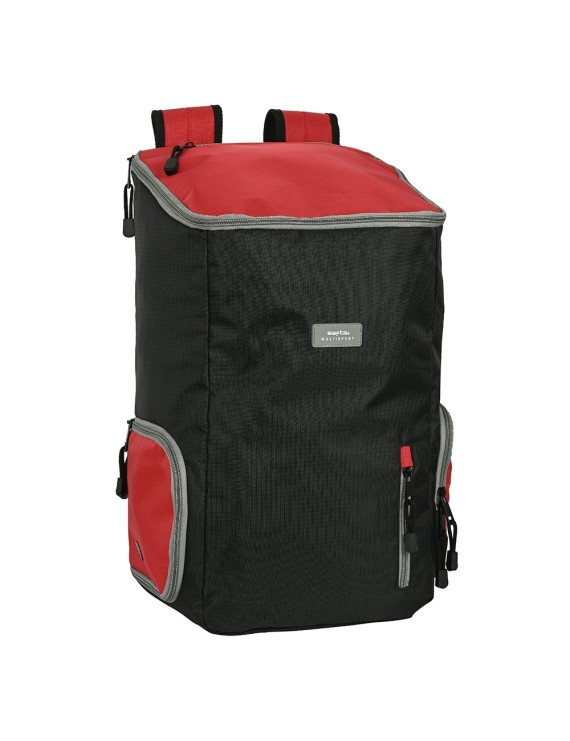 MOCHILA MULTISPORTS PARA PORTATIL 13,3" SAFTA "BLACK-RED"