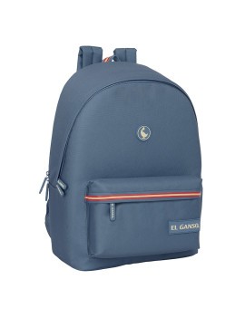 MOCHILA DOBLE PARA PORTATIL 15,6"+USB EL GANSO BASICS "AZUL"