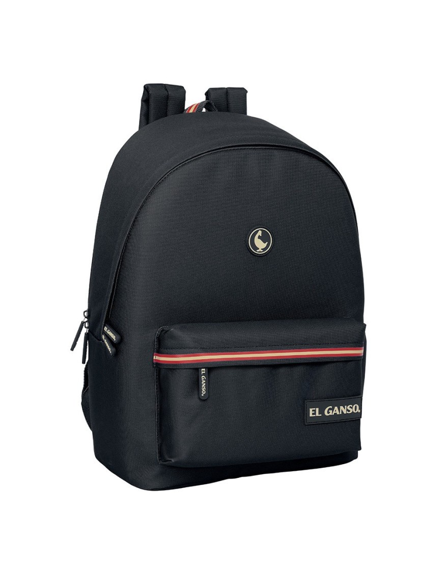 MOCHILA DOBLE PARA PORTATIL 15,6"+USB EL GANSO BASICS "NEGRO"