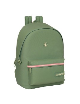 MOCHILA DOBLE PARA PORTATIL 15,6"+USB EL GANSO BASICS "VERDE"