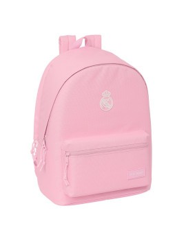 MOCHILA DOBLE PARA PORTATIL 15,6"+USB REAL MADRID CHICA ROSA