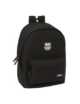 MOCHILA DOBLE PARA PORTATIL 15,6"+USB F.C.BARCELONA CHICA NEGRO