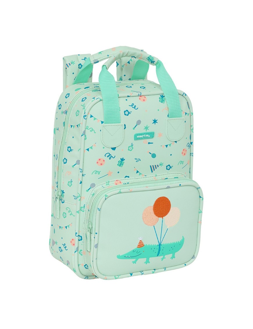 MOCHILA INFANTIL CON ASAS SAFTA PREESCOLAR "FIESTA"