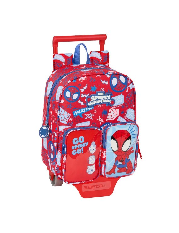 MOCHILA 232 BOLSILLOS FRONTALES+CARRO 805 SPIDEY "RESCUE"