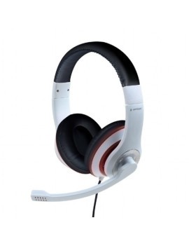 Auriculares gembird micro. vol blanco