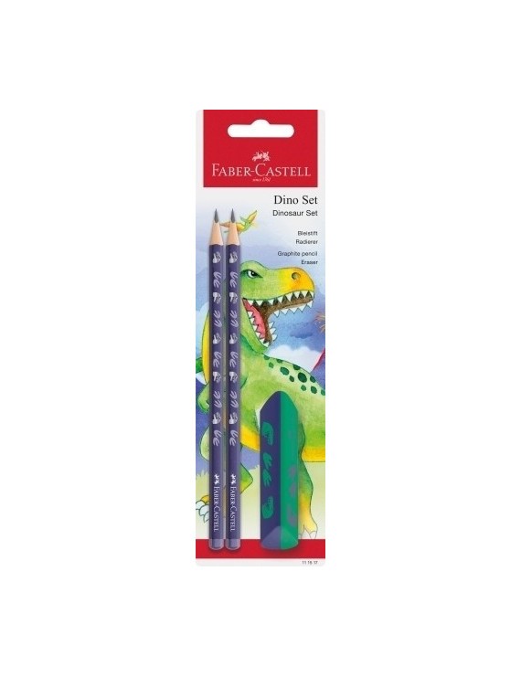Lapiz faber castell hb dinosaurio  bl.2