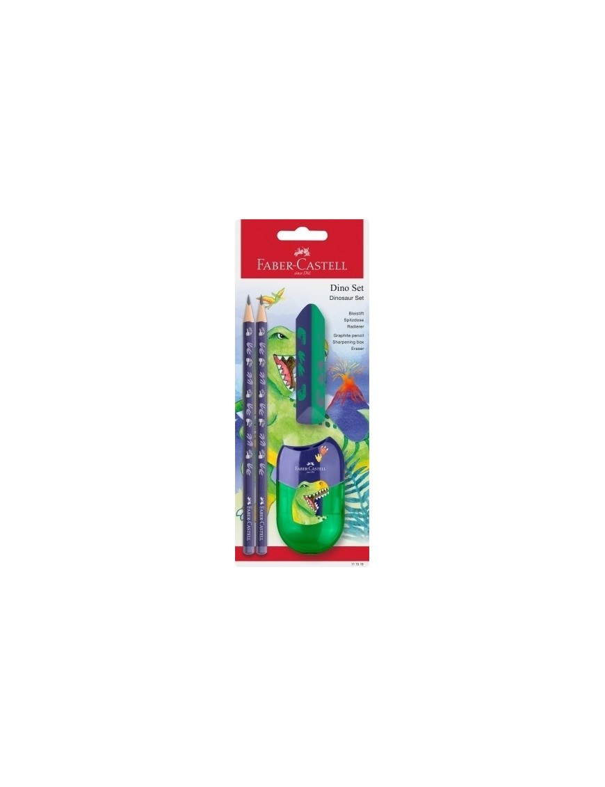 Lapiz faber castell hb dinosaurio  bl.2