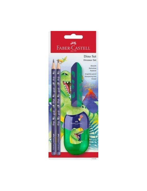 Lapiz faber castell hb dinosaurio  bl.2