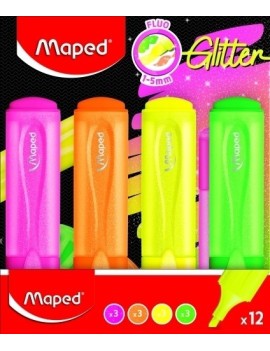 Rotulador  fluor maped neon glitter exp.12