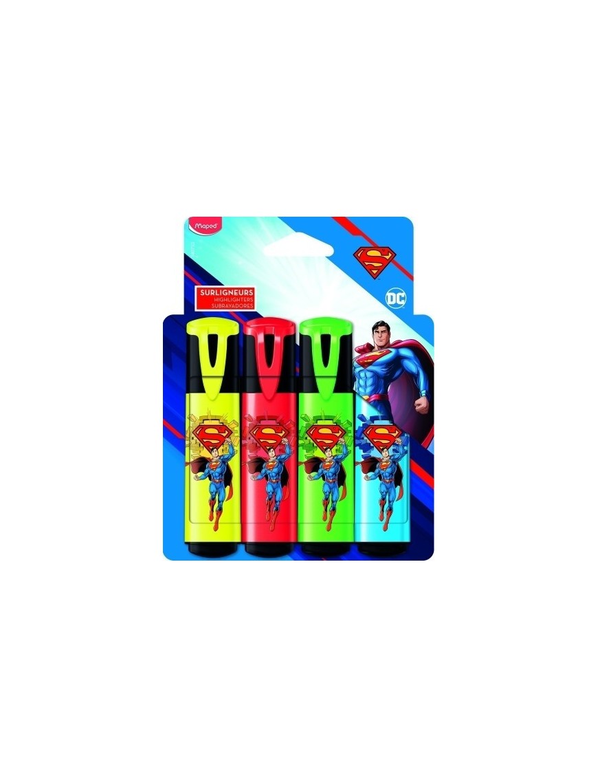 Rotulador  fluor maped superman p/4