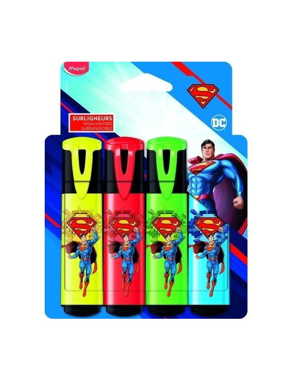 Rotulador  fluor maped superman p/4